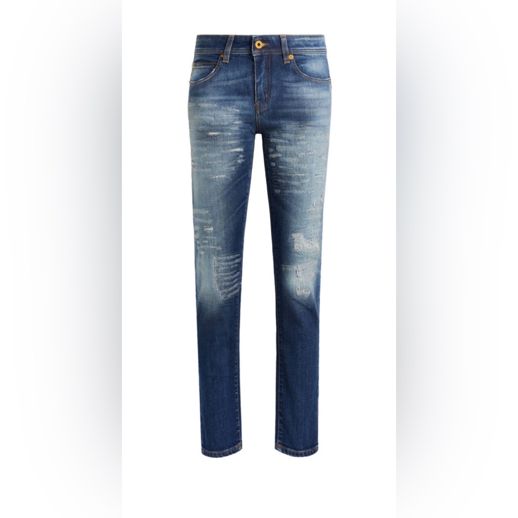 Roberto Cavalli Distressed Mid Rise Skinny Jeans Nwt